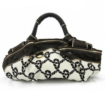 Loewe Handbag Leather, Canvas Dark Brown Anagram Nappa Aire Women