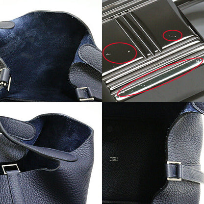 Hermes Handbag Taurillon Clemence Bruny Pico Tan Lock Mm