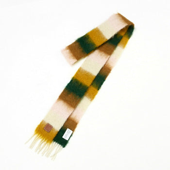 Loewe Scarf Mohair, Wool Multicolor Fringe Long Scarf Women(Unisex)