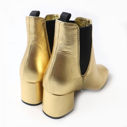 Prada Boots Leather Gold X Black Women 35