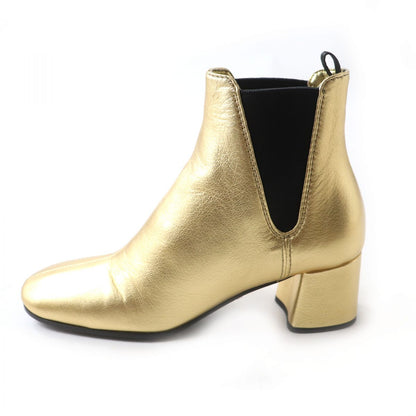 Prada Boots Leather Gold X Black Women 35