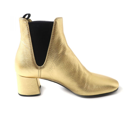 Prada Boots Leather Gold X Black Women 35