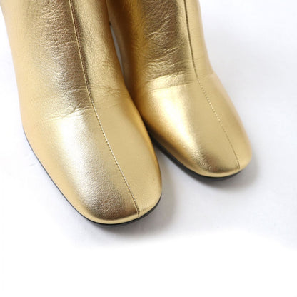 Prada Boots Leather Gold X Black Women 35