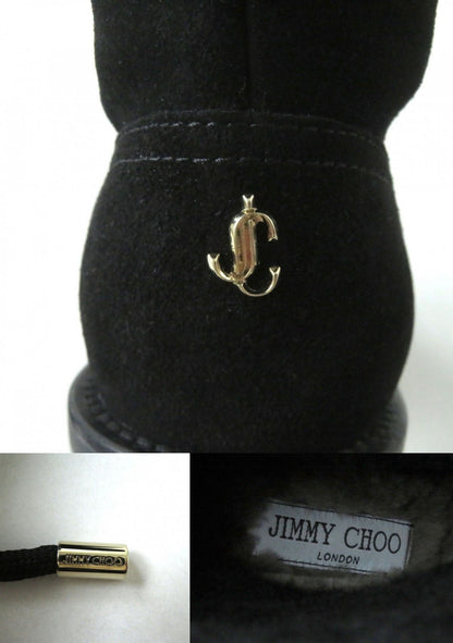 Jimmy Choo Boots Suede, Leather Black Women 34