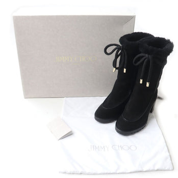 Jimmy Choo Boots Suede, Leather Black Women 34