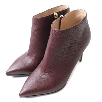 Valentino Boots Leather Bordeaux Women 36