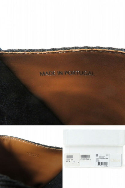Chloe Mule Canvas, Rubber, Leather Black X White Women 36