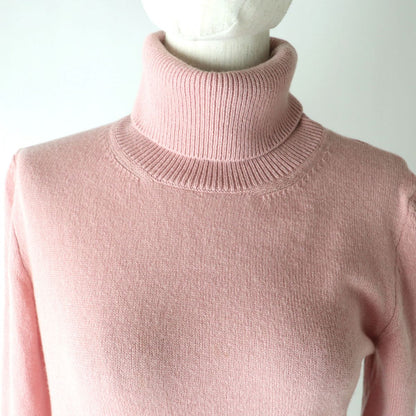 Moncler Knit Cashmere 100% Pink X Bordeaux Women S