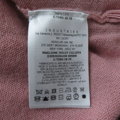 Moncler Knit Cashmere 100% Pink X Bordeaux Women S