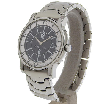 Bvlgari Watches Quartz St35S Stainless Steel Black Solo Tempo Black Dial Mens