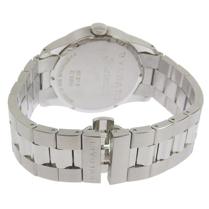 Bvlgari Watches Quartz St37S Stainless Steel Silver Solo Tempo Black Dial Mens
