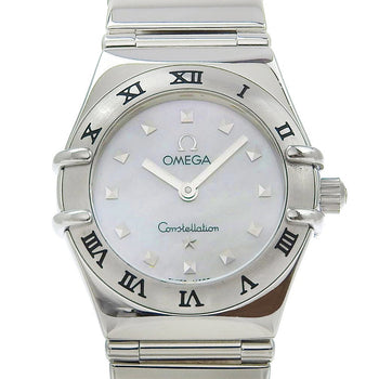 Omega Watches Quartz 1561.71 Stainless Steel White Cal.1456 My Choice Constellation White Shell