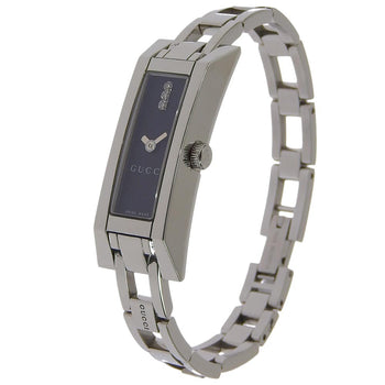 Gucci Watches Quartz 110 Stainless Steel Silver 3P Diamond Black Dial Women