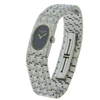 Christian Dior Watches Quartz D70-100 Stainless Steel Silver Miss Dior Black Dial Women