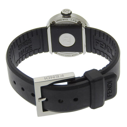 Fendi Watches Quartz 8010L Stainless Steel, Rubber Silver Boothra Yellow Dial Women