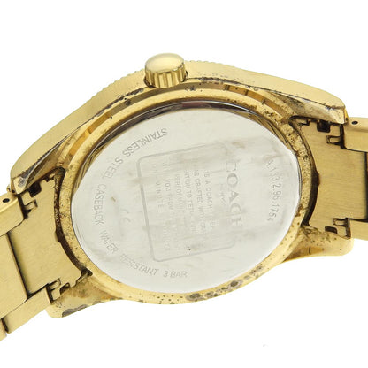 Coach Watches Quartz Ca133.2.95.1754 Plated Gold Black Day Date Black Dial Mens