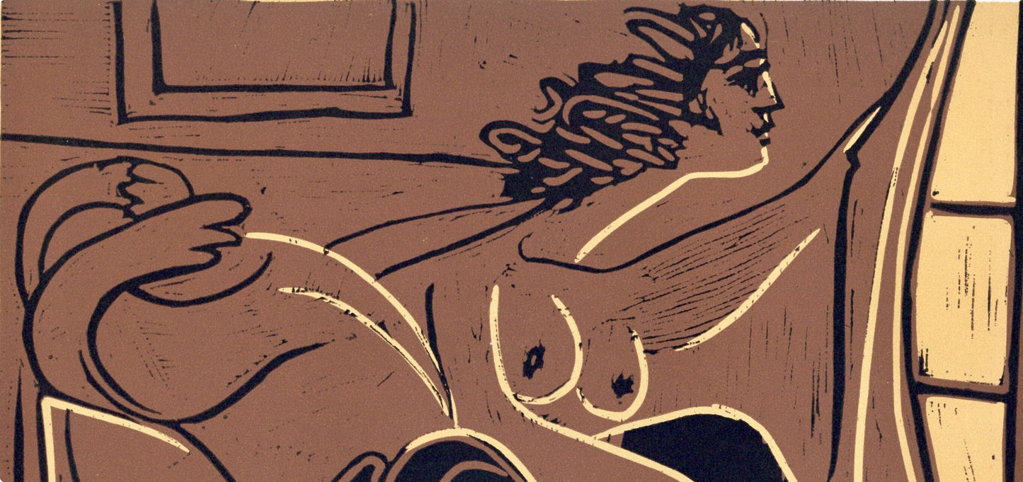 Pablo Picasso, Two Waking Women (Orozco 214), Grabados Al Linleo, Linocut