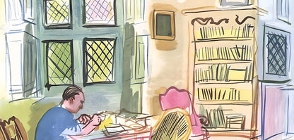 Raoul Dufy, L'Auteur Dans Son Cabinet De Travail, Vacances Forces