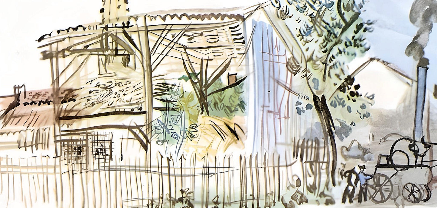 Raoul Dufy, La Batteuse S'En Va, Page, Vacances Forces