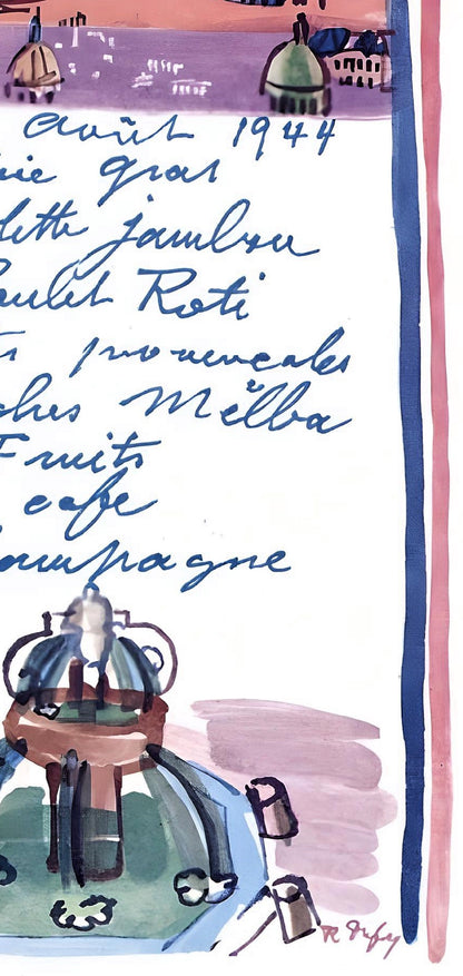 Raoul Dufy, Le Menu De La Libration, Vacances Forces