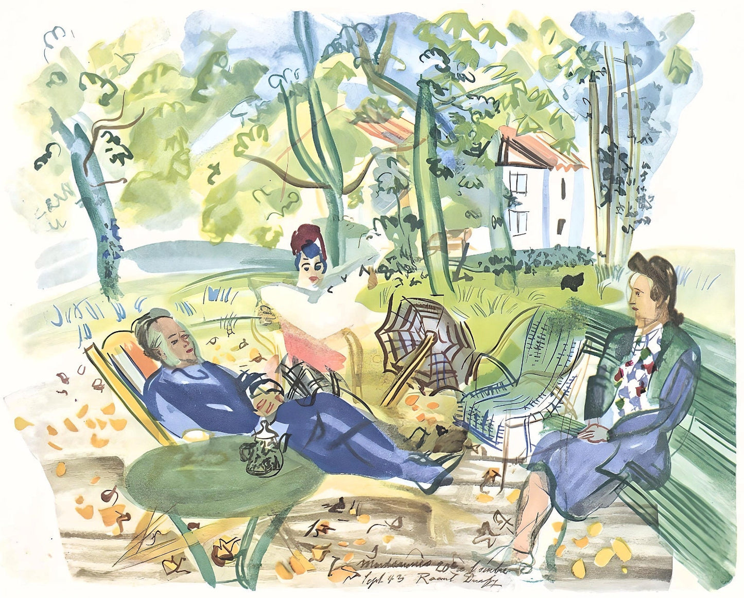 Raoul Dufy, Dans Le Jardin De Montsauns, Vacances Forces