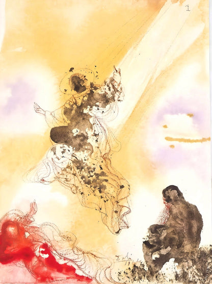 Salvador Dali, Composition (Michler/Lpsinger 1600; Field 69-3), Biblia Sacra, Lithograph