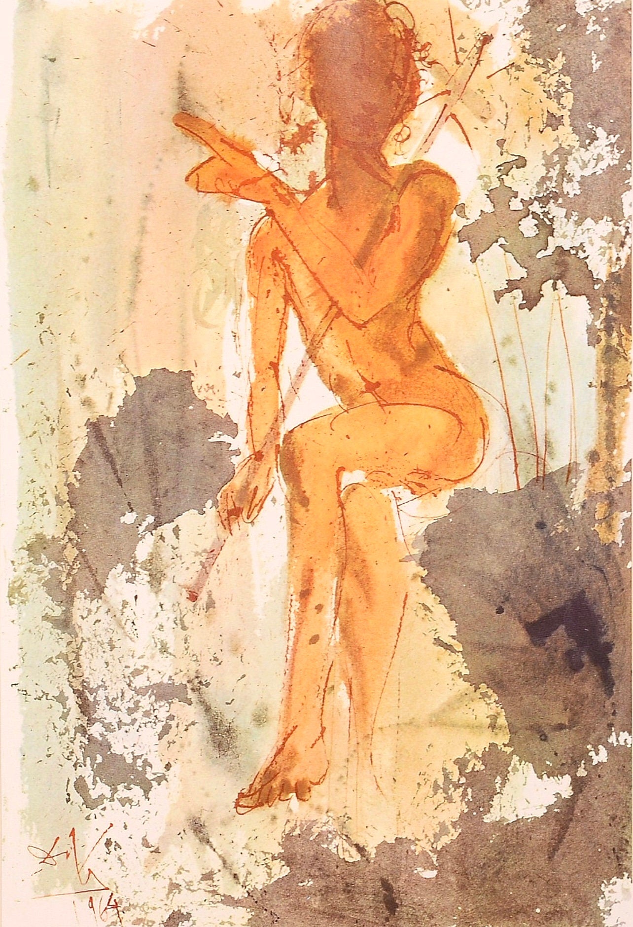 Salvador Dali, Composition (Michler/Lpsinger 1600; Field 69-3), Biblia Sacra, Lithograph