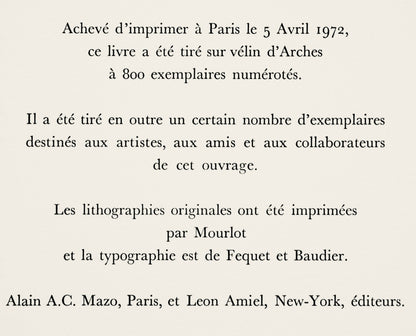 Maurice Estve, Alalito, Souvenirs Et Portraits D'Artistes, Lithograph