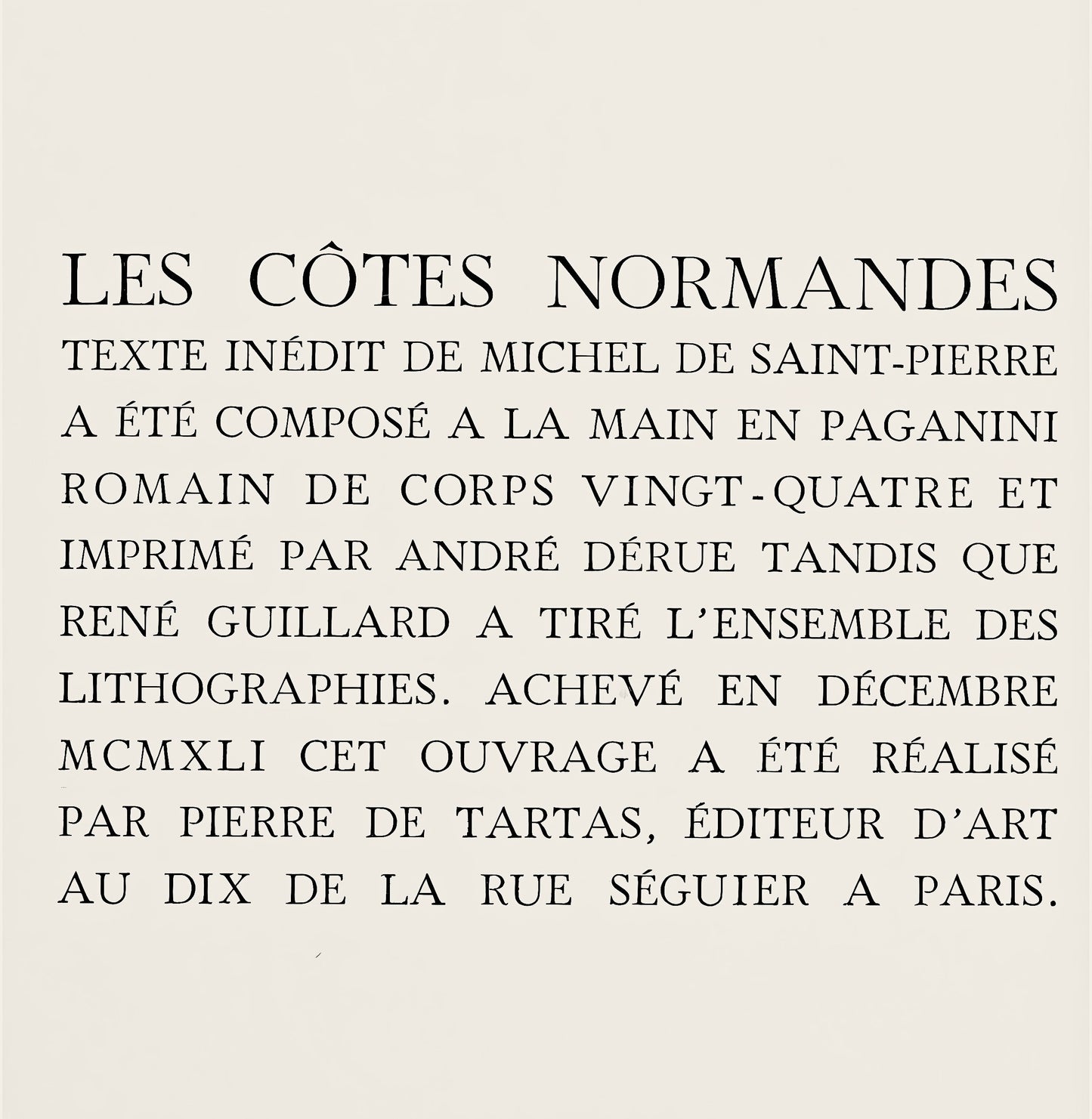 Raoul Dufy, Composition, Les Ctes Normandes, Lithograph