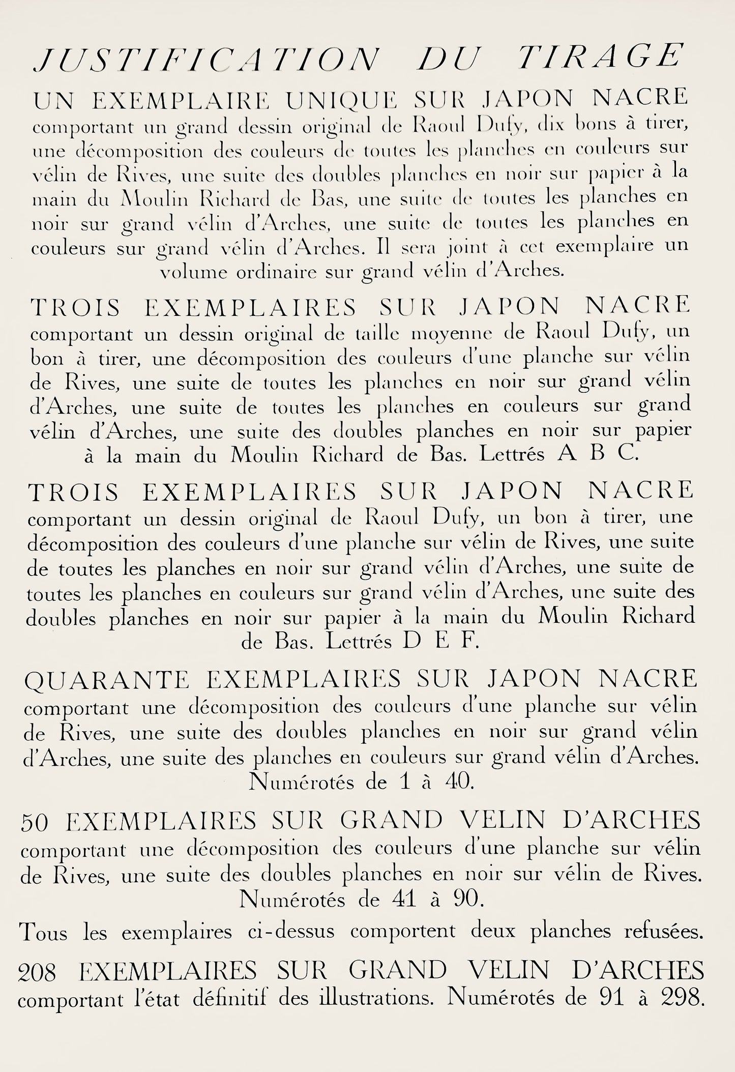 Raoul Dufy, Composition, Les Ctes Normandes, Lithograph