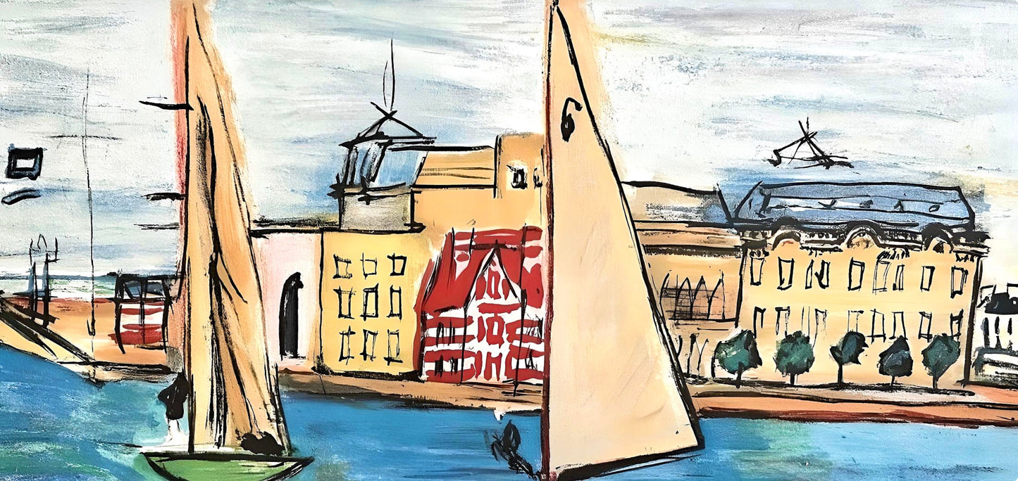 Raoul Dufy, Composition, Les Ctes Normandes, Lithograph