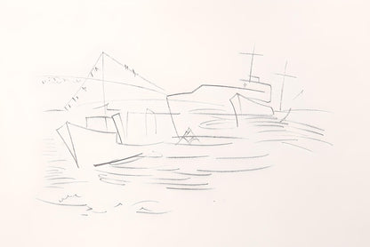 Raoul Dufy, Composition, Les Ctes Normandes, Lithograph