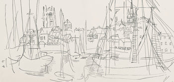 Raoul Dufy, Composition, Les Ctes Normandes, Lithograph