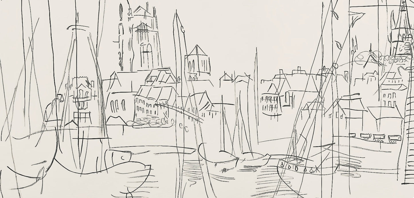 Raoul Dufy, Composition, Les Ctes Normandes, Lithograph