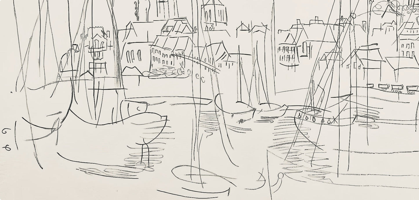 Raoul Dufy, Composition, Les Ctes Normandes, Lithograph