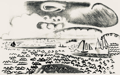 Raoul Dufy, Composition, Les Ctes Normandes, Lithograph