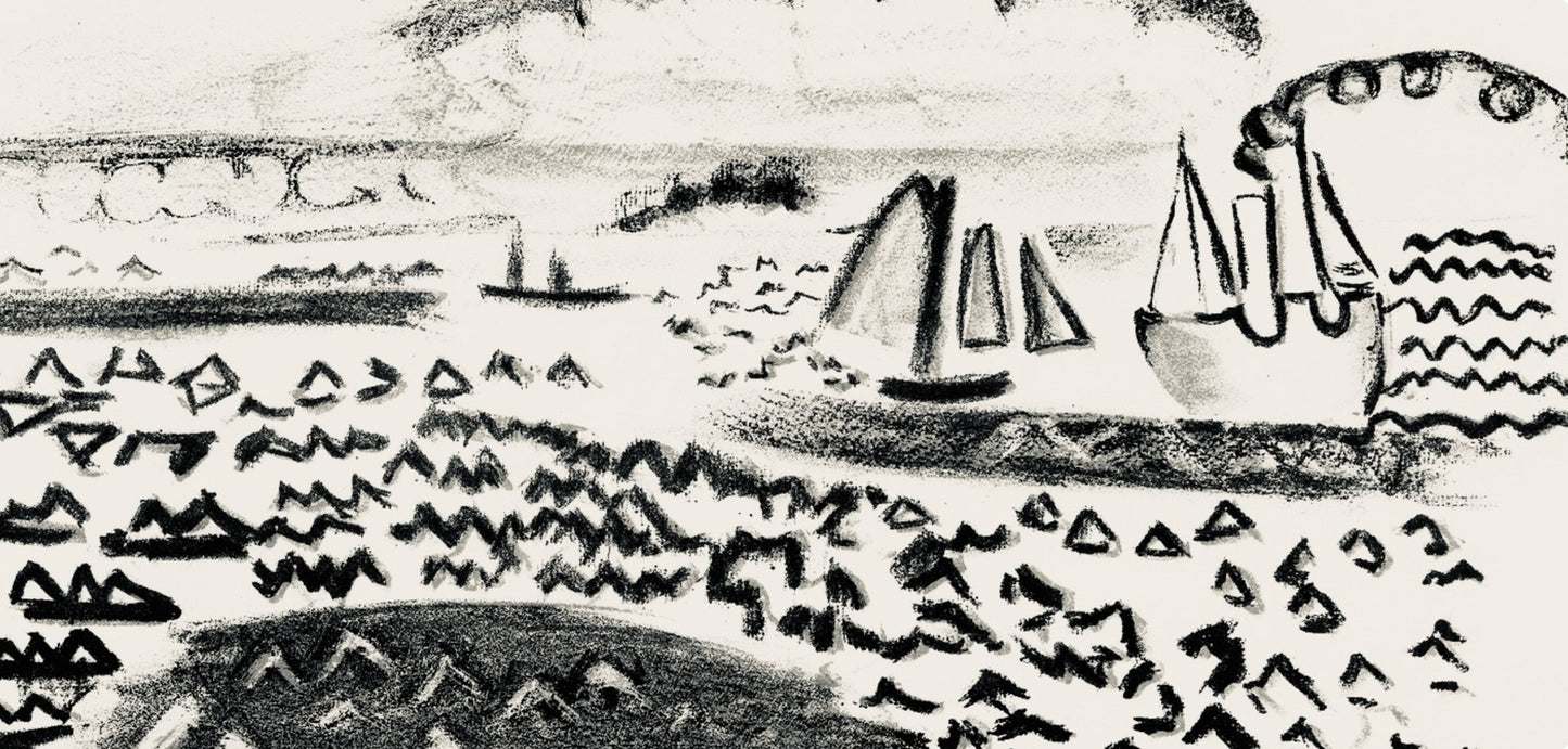 Raoul Dufy, Composition, Les Ctes Normandes, Lithograph