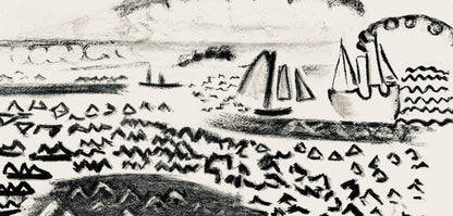 Raoul Dufy, Composition, Les Ctes Normandes, Lithograph