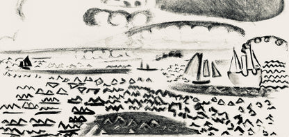 Raoul Dufy, Composition, Les Ctes Normandes, Lithograph