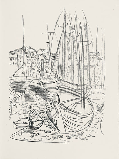 Raoul Dufy, Composition, Les Ctes Normandes, Lithograph