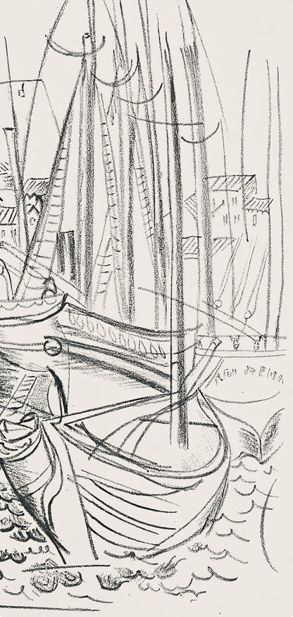 Raoul Dufy, Composition, Les Ctes Normandes, Lithograph