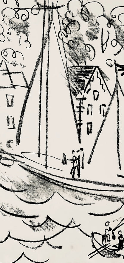 Raoul Dufy, Composition, Les Ctes Normandes, Lithograph