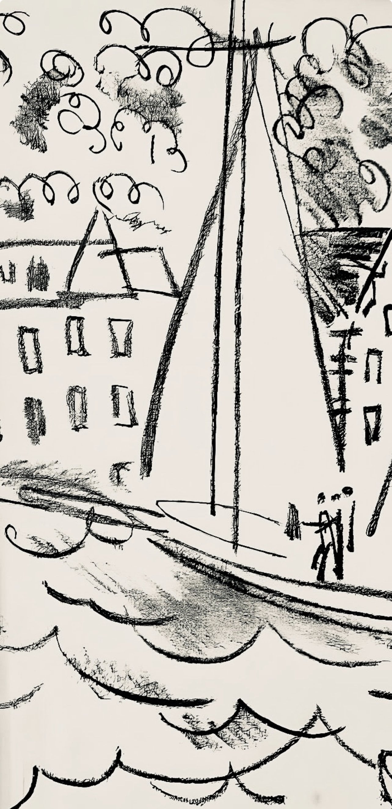 Raoul Dufy, Composition, Les Ctes Normandes, Lithograph