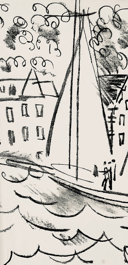 Raoul Dufy, Composition, Les Ctes Normandes, Lithograph