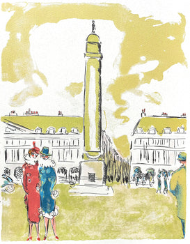 Kees Van Dongen, Place Vendme, Au Temps De Paris Seine, Lithograph
