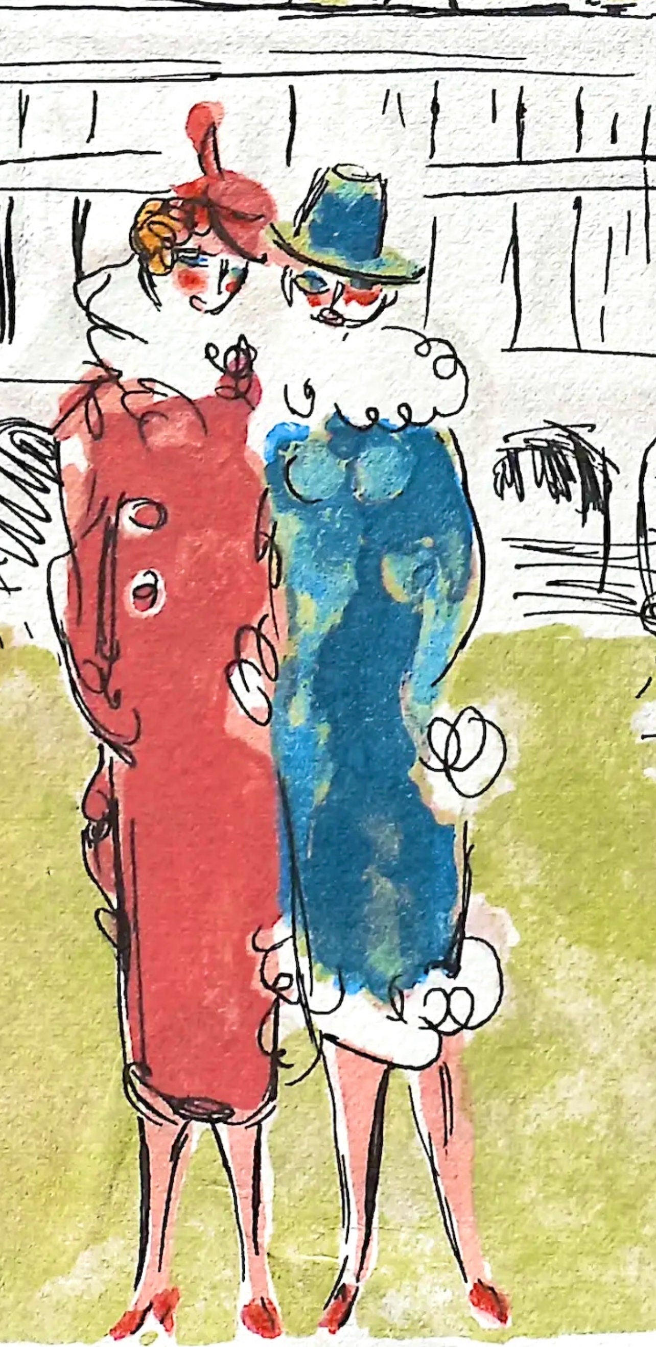 Kees Van Dongen, Place Vendme, Au Temps De Paris Seine, Lithograph