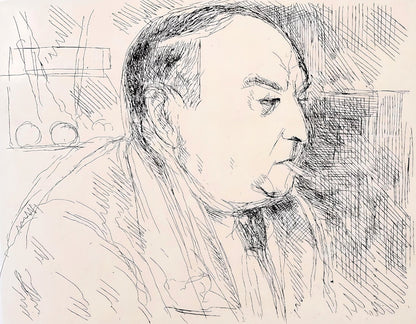 Andr Dunoyer De Segonzac, Portrait De L'Auteur, Au Temps De Paris Seine, Lithograph