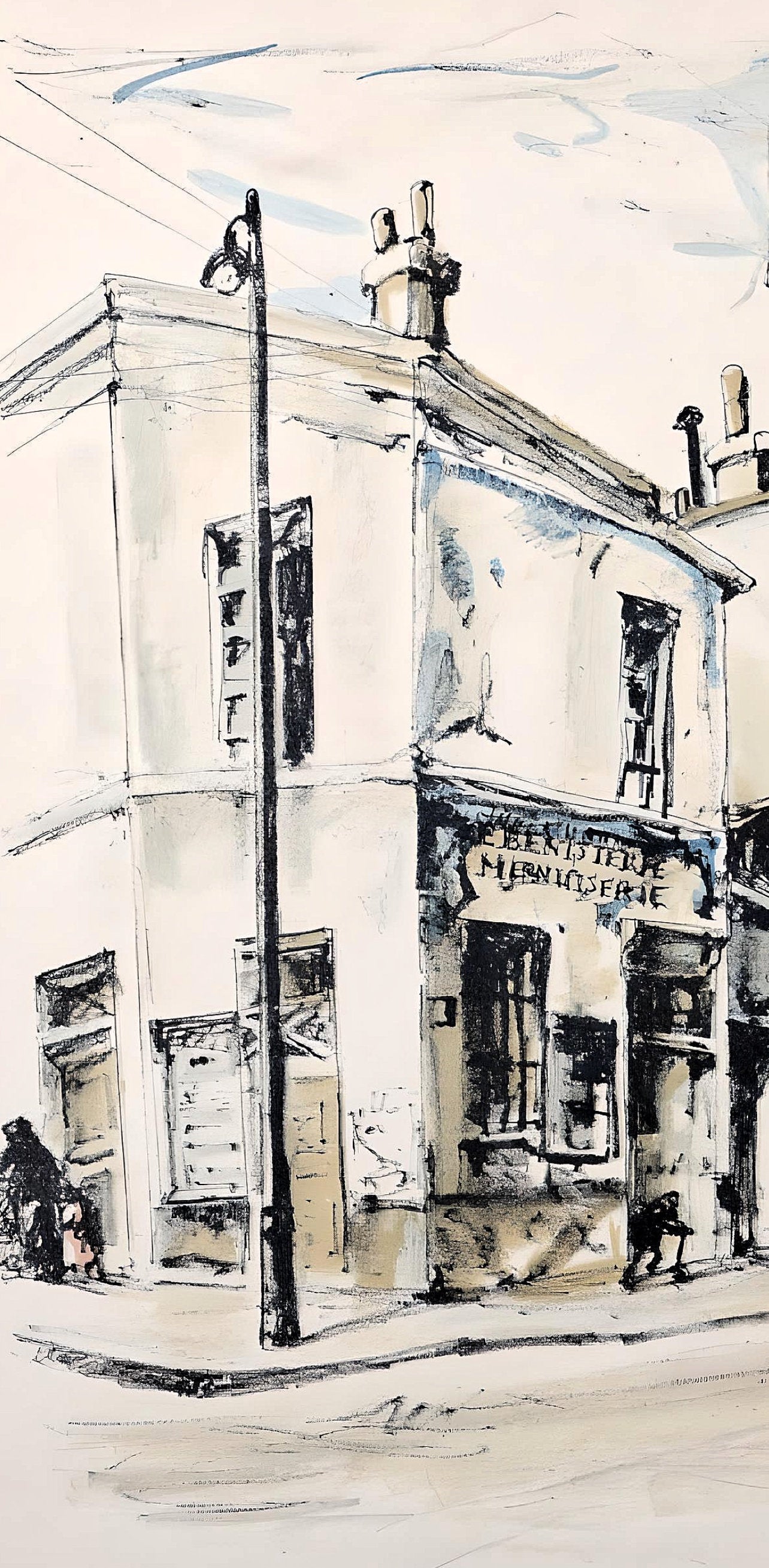 Lonard Tsugouharu Foujita (?? ??), Rue De La Sant, Au Temps De Paris Seine, Lithograph