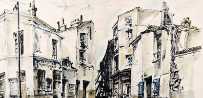 Lonard Tsugouharu Foujita (?? ??), Rue De La Sant, Au Temps De Paris Seine, Lithograph