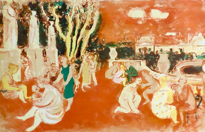 Maurice Savin, Le Luxembourg, Au Temps De Paris Seine, Lithograph